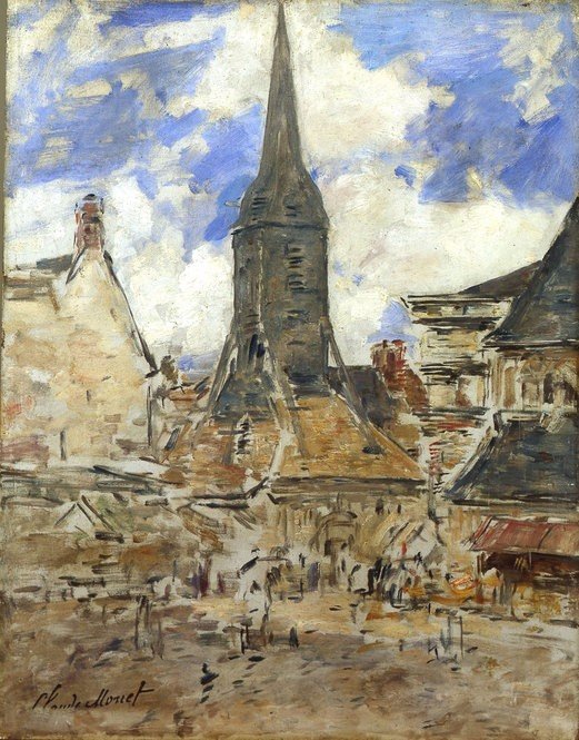 Honfleur landscape painted by Claude Monet